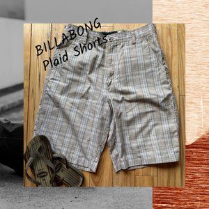 BILLABONG Tan Plaid Shorts